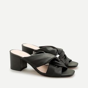 OFFERS WELCOME J Crew Odette block heel twisted-knot sandal in leather NWOT